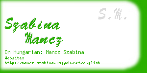 szabina mancz business card